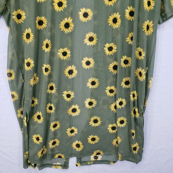 Maternity Love Beachy Boho Mesh Sheer Cover Up Cardigan Sunflower Size M - Picture 15 of 15
